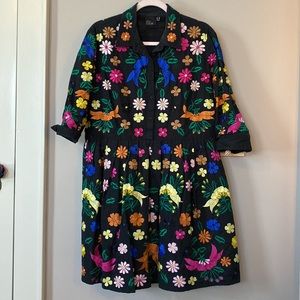 ASOS Curve Embroidered Shirt Dress